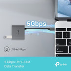 TP-Link UH3020C interface hub USB Type-C 5000 Mbit/s Grey