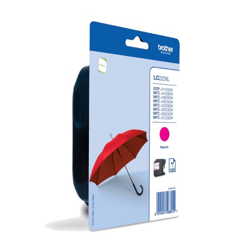 Brother LC-225XLMBP Ink cartridge magenta Blister, 1.2K pages ISO/IEC 24711 11.8ml for Brother MFC-J 4420/5320