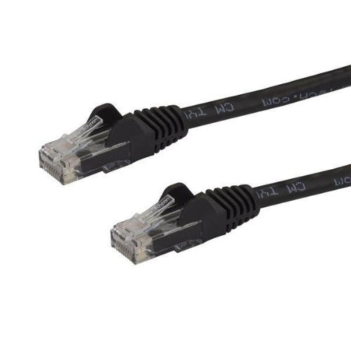 StarTech.com 7m CAT6 Ethernet Cable - Black CAT 6 Gigabit Ethernet Wire -250MHz 100W PoE RJ45 UTP Network/Patch Cord Snagless w/Strain Relief Individually Tested