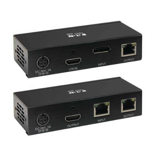 Tripp Lite B127A-111-BDTH DisplayPort to HDMI over Cat6 Extender Kit, Transmitter/Transceiver - 4K 60 Hz, HDR, 4:4:4, PoC, 230 ft. (70.1 m), TAA