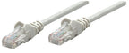 Intellinet Network Patch Cable, Cat6, 0.25m, Grey, CCA, U/UTP, PVC, RJ45, Gold Plated Contacts, Snagless, Booted, Lifetime Warranty