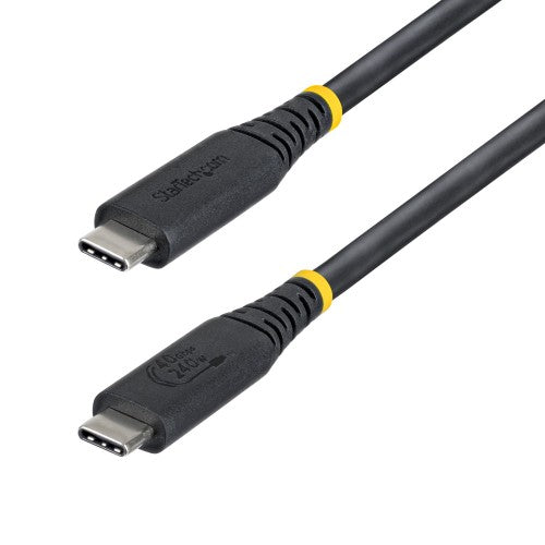 StarTech.com 1m (3ft) USB4 Cable, 40Gbps, USB-IF Certified USB-C Cable, 240W PD, 8K 60Hz/4K 240Hz DP2.1 DP40, TPE Jacket, Thunderbolt 4 Compatible - Black USB-C Cord