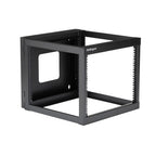 StarTech.com 4-Post 8U Hinged Wall-Mount Network Rack, 19" Open Frame Server Rack with 19.8in Mounting Depth, Wall Mount Swing Out Data Rack for IT / AV / Patch Panel / Computer Equipment