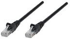 Intellinet Network Patch Cable, Cat6, 0.25m, Black, CCA, U/UTP, PVC, RJ45, Gold Plated Contacts, Snagless, Booted, Lifetime Warranty