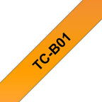 Brother TCB-01 DirectLabel black on orange 12mm x 6,7m for Brother P-Touch TC 9-12mm