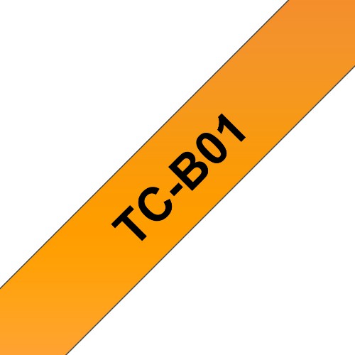 Brother TCB-01 DirectLabel black on orange 12mm x 6,7m for Brother P-Touch TC 9-12mm