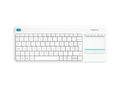Logitech Wireless Touch K400 Plus keyboard Home RF Wireless Swiss White