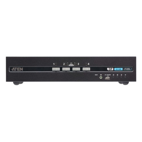 ATEN 4-Port USB DisplayPort Dual Display Secure KVM Switch with CAC (PSD PP v4.0 Compliant)