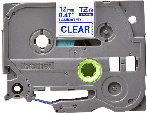 Brother TZE-133 DirectLabel blue on Transparent Laminat 12mm x 8m for Brother P-Touch TZ 3.5-18mm/6-12mm/6-18mm/6-24mm/6-36mm