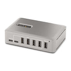StarTech.com 10-Port USB-C Hub - 8x USB-A/2x USB-C - Self-Powered w/65W Power Supply - USB 3.1 10Gbps - Desktop/Laptop USB Hub w/USB-IF Certified 3ft Locking Cable, USB C Hub - TAA