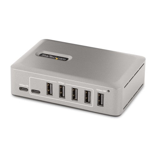 StarTech.com 10-Port USB-C Hub - 8x USB-A/2x USB-C - Self-Powered w/65W Power Supply - USB 3.1 10Gbps - Desktop/Laptop USB Hub w/USB-IF Certified 3ft Locking Cable, USB C Hub - TAA