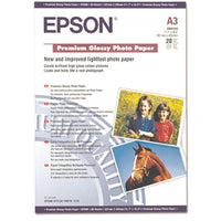 Epson Premium Glossy Photo Paper, DIN A3, 255g/m², 20 Sheets