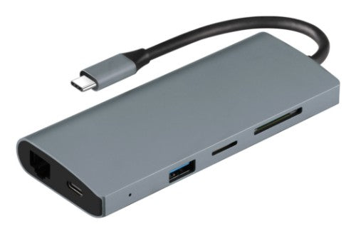 Adesso AUH-4040 laptop dock/port replicator Wired USB 3.2 Gen 1 (3.1 Gen 1) Type-C Grey