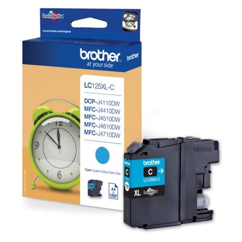 Brother LC-125XLC Ink cartridge cyan, 1.2K pages ISO/IEC 24711 8ml for Brother MFC-J 4510/6920