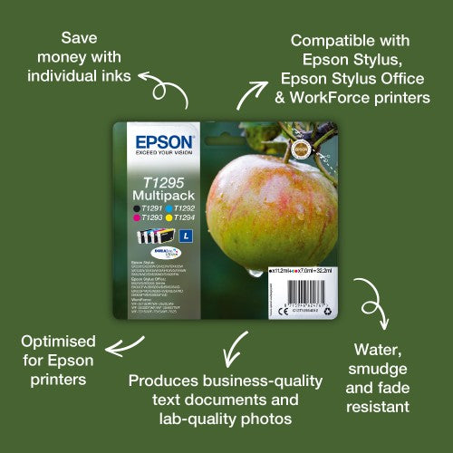 Epson C13T12924012/T1292 Ink cartridge cyan high-capacity, 460 pages ISO/IEC 19752 7ml for Epson Stylus BX 320/SX 235 W/SX 420/SX 525/WF 3500