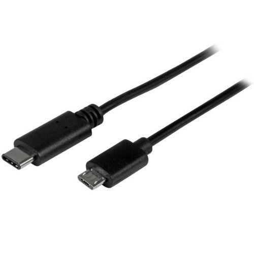 StarTech.com 1.6ft (50cm) USB-C to Micro USB-B Cable, Data Cord, USB 2.0, USB C to Micro-B Data Transfer Cable