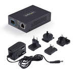 StarTech.com 10GbE Multi-Gigabit Open SFP+ Fiber Media Converter, 10G/5G/2.5G/1G/100M, Copper to 10GBASE-X SFP+, Single-Mode, Multi-Mode, 16K Jumbo Frames, TAA