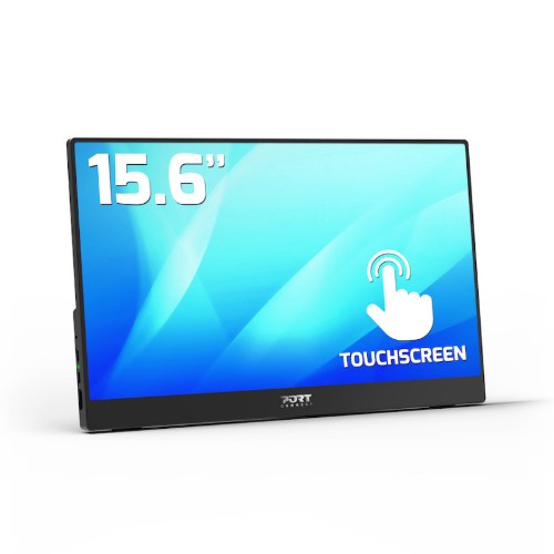 Port Designs 902101T computer monitor 39.6 cm (15.6") 1920 x 1080 pixels Full HD LCD Touchscreen Black