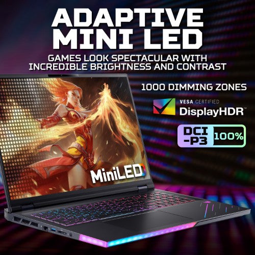 Acer Predator Helios 18 AI (PH18-73) Intel Ultra 9 275HX, 32GB, 1TB SSD, RTX5080, 18" WQXGA Gaming Notebook