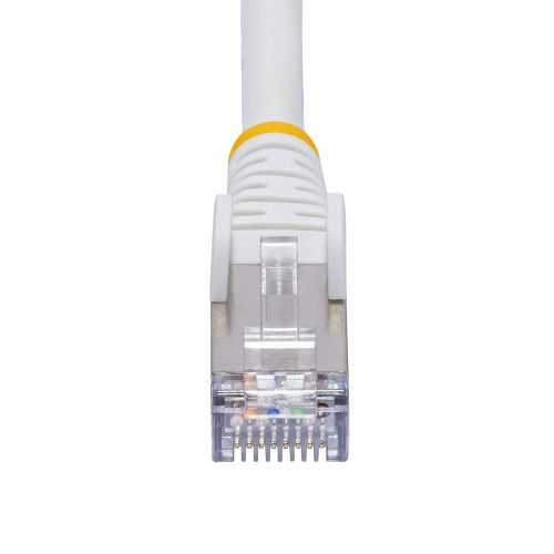 StarTech.com 10m White CAT8 Ethernet Cable, Snagless RJ45, 25G/40G, 2000MHz, 100W PoE++, S/FTP, 26AWG Pure Bare Copper Wire, LSZH, Shielded Network Patch Cord w/Strain Reliefs, Individually Tested