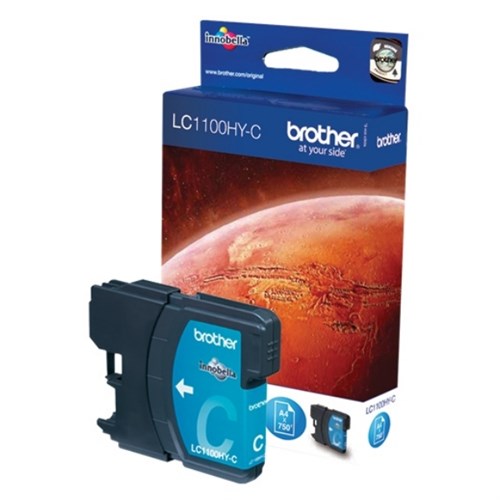 Brother LC-1100HYCBP Ink cartridge cyan high-capacity Blister, 750 pages 10.1ml for Brother MFC 6490 C