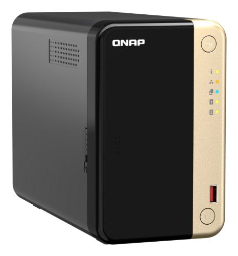 QNAP TS-264 NAS Tower Intel® Celeron® N5095 8 GB 0 TB QNAP QTS Black, Gold