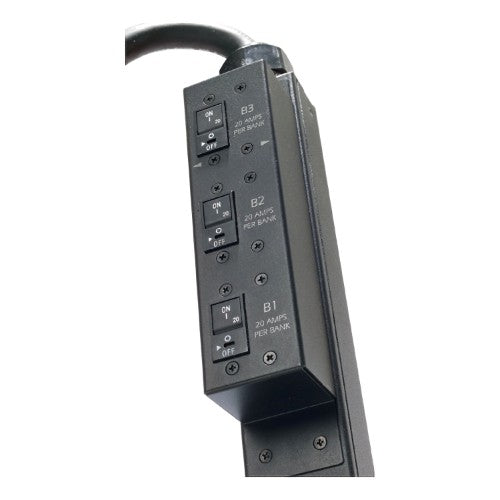 APC NetShelter Basic Rack PDU, Zero U, 12.5kW, 208V, 30 C13 and 6 C19 outlet, 3ft input Cord