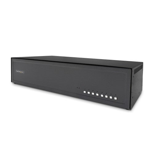 StarTech.com Secure 8-Port Dual-Monitor KVM Switch, DVI, NIAP 4.0 Desktop KVM, Metal Housing, CAC Port, Made in the USA