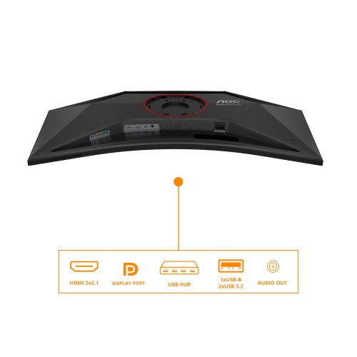 AOC G4 CU34G4Z computer monitor 86.4 cm (34") 3440 x 1440 pixels Wide Quad HD LED Black, Red