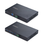 StarTech.com 4-Port USB 3.0 Extender over Ethernet up to 330ft (100m) via Cat6a / Cat7 / Cat8 RJ45 Cable, Extension for Remote USB Devices, 4x USB-A 5Gbps Hub, TAA