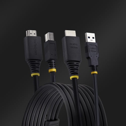 StarTech.com 6ft (1.8m) HDMI and USB 5Gbps KVM Cable, 4K 60Hz, HDMI 2.0 and USB Combo Cable for KVM Switches