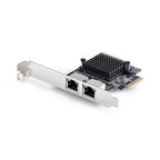 StarTech.com 2-Port 5G Gigabit PCIe Network Adapter Card, 5G/2.5G/1G/100M/10M PCI Express LAN Card, Realtek RTL8126, Windows and Linux, TAA Compliant