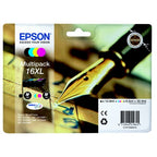 Epson C13T16364022/16XL Ink cartridge multi pack Bk,C,M,Y high-capacity XL Blister Radio Frequency 12,9ml + 3x 6,5ml  Pack=4 for Epson WF 2010