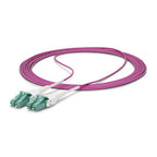 StarTech.com 1m (3ft) LC to LC (UPC) OM4 Multimode Fiber Optic Cable, Erika Violet, 50/125µm, 40G/100G, LOMMF/VCSEL, Uniboot Fiber Jumper Cord, OFNR Riser Rated