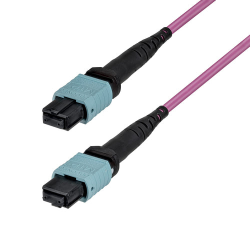 StarTech.com 2m (6ft) MTP®/MPO Fiber Optic Cable, 12F Type-A, OS2 Single Mode MTP/APC Female Fiber Patch Cable, 9/125µm, OFNP Plenum, MTP-12 Fiber Jumper Cord