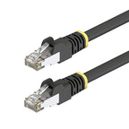 StarTech.com 15m Black Cat6A Outdoor Ethernet Cable, Snagless RJ45, S/FTP, 23AWG Pure Bare Copper, 500MHz, Shielded Outdoor Rated Patch Cord, UV Resistant