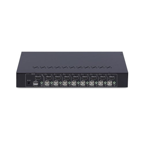 StarTech.com 8-Port HDMI KVM Switch with 1U Rack Mount Kit, 4K 60Hz HDMI 2.0, Push-Button & Hotkey Switching, 4-Port USB Hub, OS Independent, TAA Compliant
