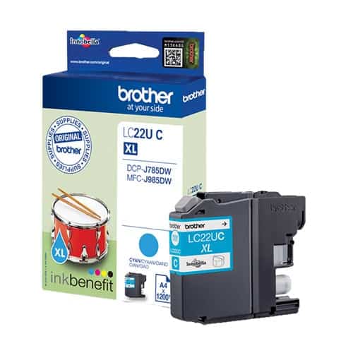 Brother LC-22UC Ink cartridge cyan XL, 1.2K pages ISO/IEC 24711 for Brother DCP-J 785