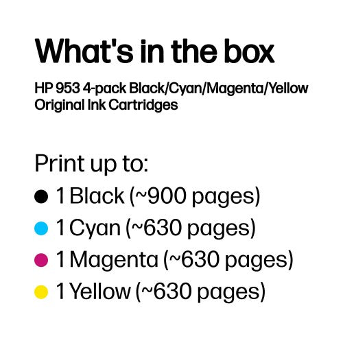 HP 6ZC69AE#301/953 Ink cartridge multi pack Bk,C,M,Y Blister Multi-Tag 20ml + 3x9ml Pack=4 for HP OfficeJet Pro 7700/8210/8710