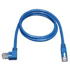 Tripp Lite N204-005-BL-LA Left-Angle Cat6 Gigabit Molded UTP Ethernet Cable (RJ45 Left-Angle M to RJ45 M), Blue, 5 ft. (1.52 m)