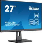 iiyama ProLite 27” QHD IPS technology panel with USB hub and 100Hz refresh rate and 150mm height adjustable stand