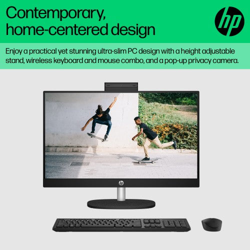 HP All-in-One 24-cr0046na Intel® Core™ i5 i5-1335U 60.5 cm (23.8") 1920 x 1080 pixels All-in-One PC 8 GB DDR4-SDRAM 1 TB SSD Windows 11 Home Wi-Fi 6 (802.11ax) White