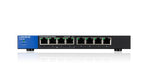 Linksys LGS108P-UK network switch Unmanaged Gigabit Ethernet (10/100/1000) Power over Ethernet (PoE) Black