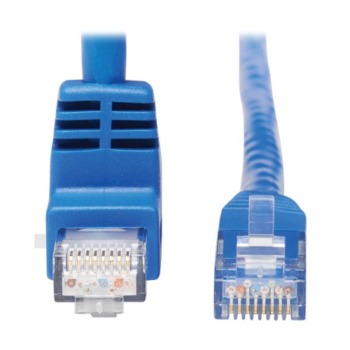 Tripp Lite N204-015-BL-UP Up-Angle Cat6 Gigabit Molded UTP Ethernet Cable (RJ45 Right-Angle Up M to RJ45 M), Blue, 15 ft. (4.57 m)