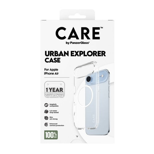 PanzerGlass CARE by ® Flagship Case Transparent Urban Explorer w. White MagSafe iPhone Air
