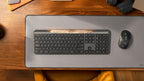 Logitech Signature Slim Solar+ K980 keyboard Universal RF Wireless + Bluetooth QWERTY UK English Graphite