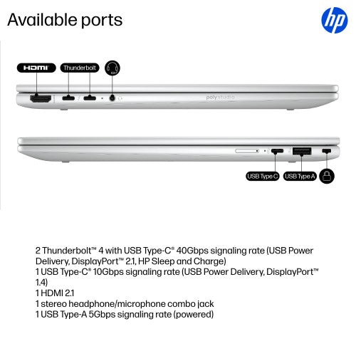 HP EliteBook X Flip G1i Next Gen AI PC Copilot+ PC Intel Core Ultra 7 256V Hybrid (2-in-1) 35.6 cm (14") Touchscreen WUXGA 16 GB LPDDR5x-SDRAM 512 GB SSD Wi-Fi 7 (802.11be) Windows 11 Pro Silver