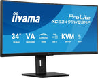 iiyama ProLite XCB3497WQSNP-B1 computer monitor 86.4 cm (34") 3440 x 1440 pixels UltraWide Quad HD LED Black