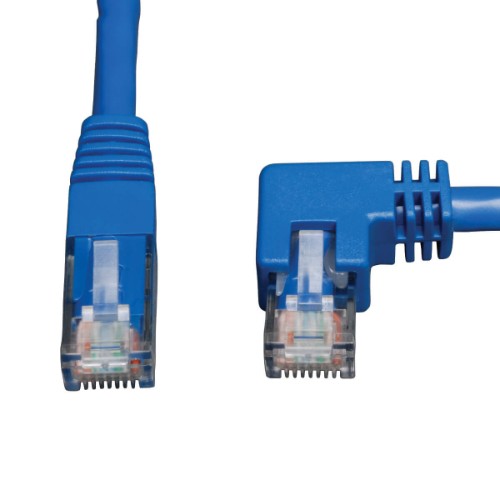 Tripp Lite N204-005-BL-RA Right-Angle Cat6 Gigabit Molded UTP Ethernet Cable (RJ45 Right-Angle M to RJ45 M), Blue, 5 ft. (1.52 m)