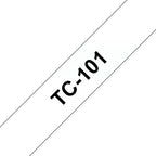 Brother TC-101 DirectLabel black on Transparent 12mm x 7,7m for Brother P-Touch TC 9-12mm